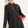 Gold-Accented Tencel Two-Piece Set Black - Image 2