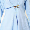 V-Neck Modal Two-Piece Set with Gold Accessories Baby Blue – Bild 4