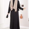 Gold Brooch Detail Jacket and Hem Edge Two-Piece Set Black - الصورة 7