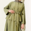 Two-Piece Set with Tencel Skirt and Gold Button Details Hazel - Image 2