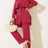 Buttoned Bolero Tencel Two-Piece Set Rose Dust