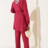 Buttoned Bolero Tencel Two-Piece Set Rose Dust - الصورة 3