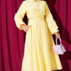 Embroidered Two-Piece Set with Cuffed Ankles Yellow - immagine 5