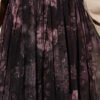 Rose Patterned Belted Tulle Skirt Dark Brown - Afbeelding 4