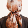 Rose Patterned Soft Scarf Camel – Bild 3