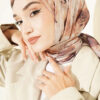 Rose Patterned Soft Scarf Sand Beige - Afbeelding 2