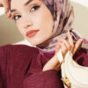 Rose Patterned Soft Scarf Magenta - immagine 2