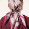 Rose Patterned Soft Scarf Magenta - immagine 3
