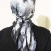 Rose Patterned Soft Scarf Black - Afbeelding 3