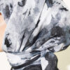 Rose Patterned Soft Scarf Black - Afbeelding 4