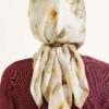 Rose Patterned Soft Scarf Aqua Green – Bild 3
