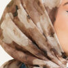 Rose Patterned Soft Scarf Mink - immagine 4