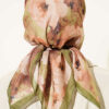 Rose Patterned Soft Scarf Green – Bild 3