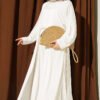 Basic Three-Piece Set with Cardigan Ecru
