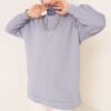 French Terry Plain Tunic Slate Grey