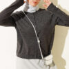 Lightweight Knitted Button-Up Cardigan Smoke