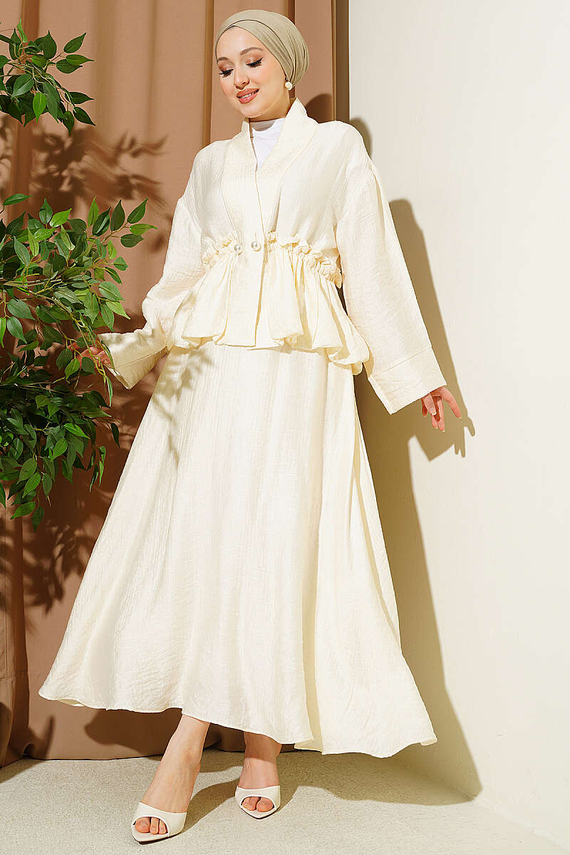 Basic Two-Piece Set Ecru – Bild 7