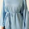 Lace-Up Tunic with Patch Detail Baby Blue - Image 4