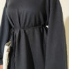 Lace-Up Tunic with Patch Detail Smoke - Imagen 4