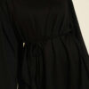 Lace-Up Tunic with Patch Detail Black - Image 4
