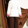 Rope-Tie Striped French Terry Tunic White – Image 3