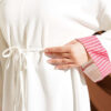 Rope-Tie Striped French Terry Tunic White – Image 4