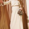 Pleated Two-Piece Set with Side Gold Buckle Gold - Imagen 5