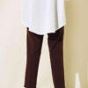 Belted Tapered Pants with String Detail Dark Brown – Bild 3