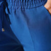 Belted Tapered Pants with String Detail Blue - الصورة 4
