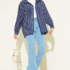 Buttoned Flared Denim Pants Light Blue - الصورة 2