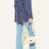 Buttoned Flared Denim Pants Light Blue - الصورة 3
