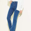 Buttoned Flared Denim Pants Light Blue - الصورة 5