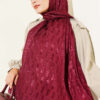 Textured Jacquard Shaw Burgundy – Bild 2