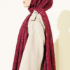 Textured Jacquard Shaw Burgundy – Bild 3