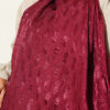 Textured Jacquard Shaw Burgundy – Bild 4