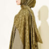 Textured Jacquard Shaw Khaki – Bild 3