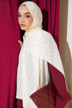 Alternative view of Textured Jacquard Shaw Cream