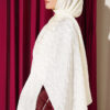 Textured Jacquard Shaw Cream – Image 3