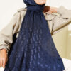 Textured Jacquard Shaw Navy Blue – Bild 2