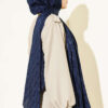Textured Jacquard Shaw Navy Blue – Bild 3