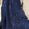 Textured Jacquard Shaw Navy Blue – Bild 4