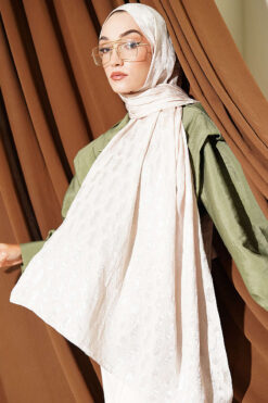 Alternative view of Textured Jacquard Shaw Champagne
