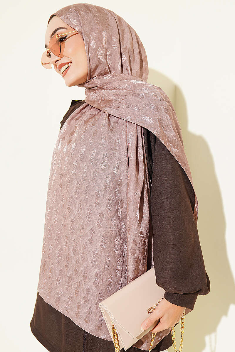 Textured Jacquard Shaw Mink – Bild 2