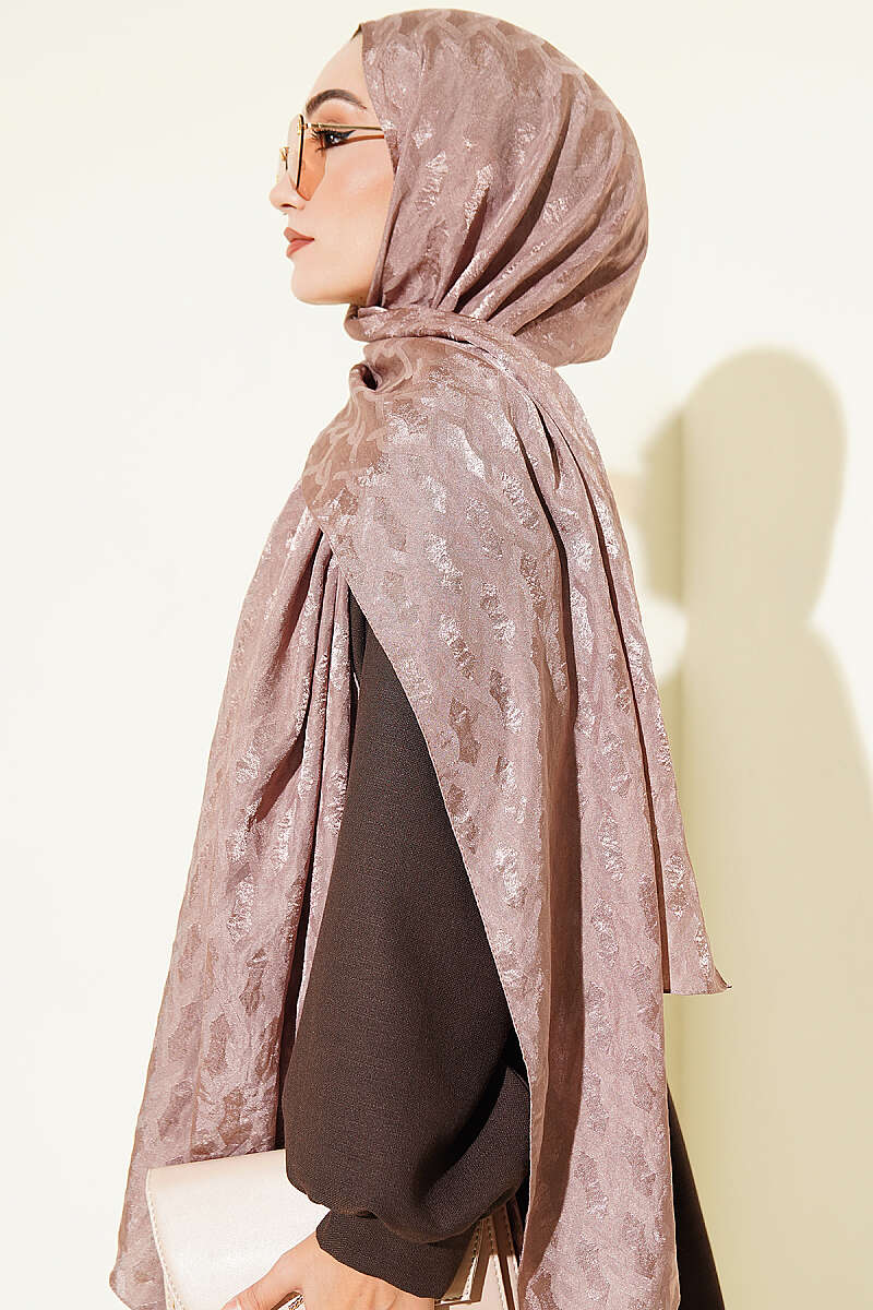 Textured Jacquard Shaw Mink – Bild 3