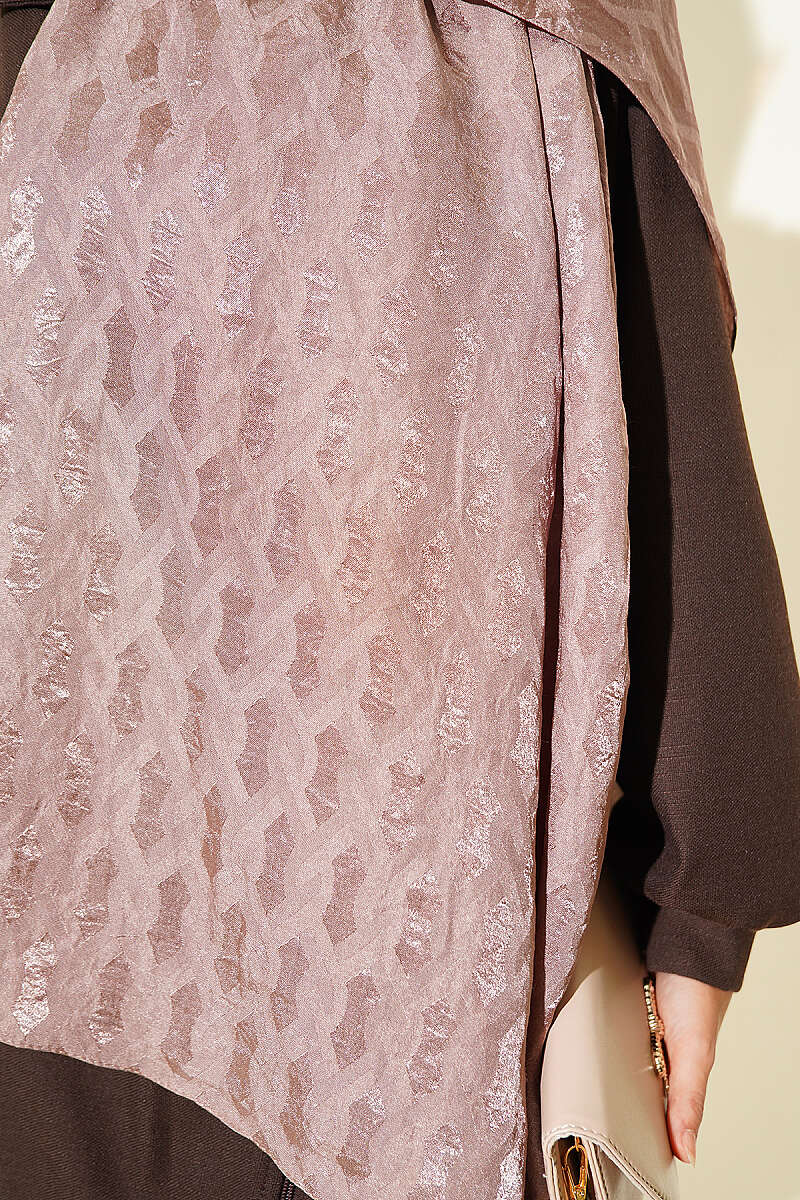 Textured Jacquard Shaw Mink – Bild 4