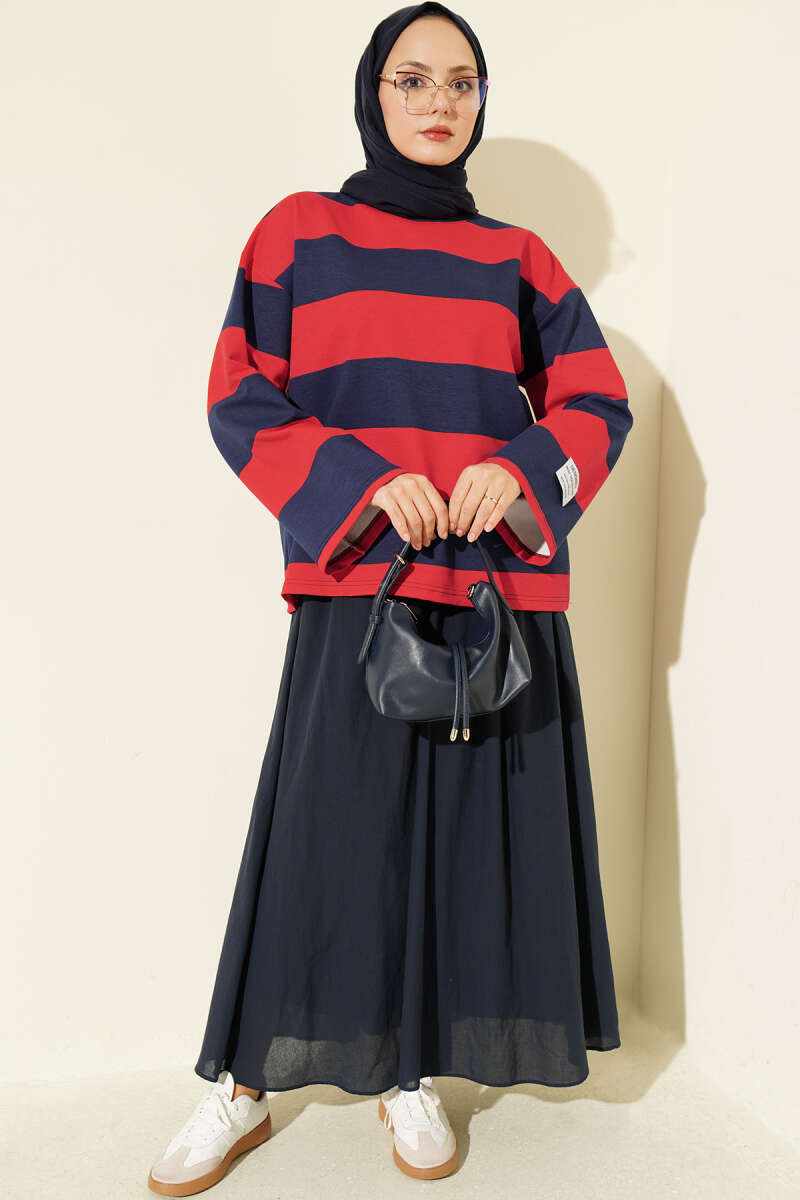 French Terry Tunic Navy Blue - Imagen 2