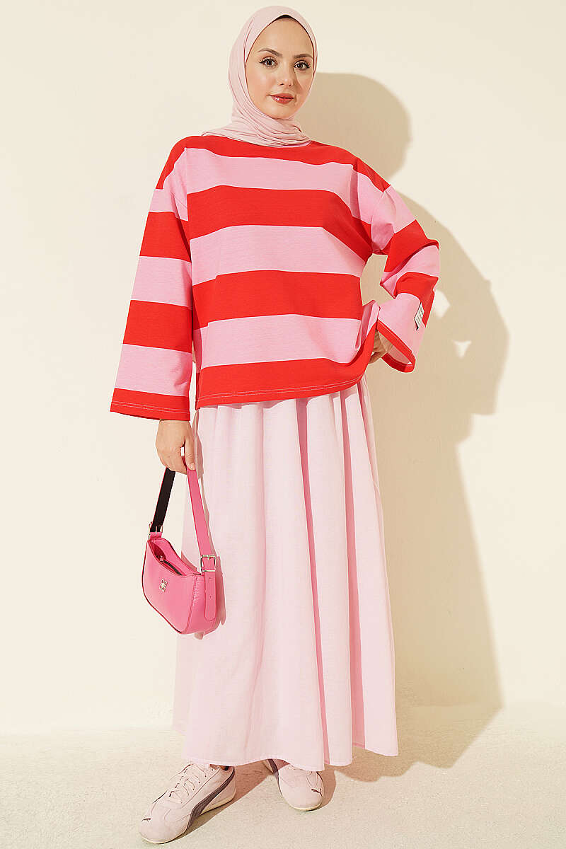 French Terry Tunic Pink - Image 2