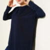 Heart Detail Basic Tunic Dark Navy