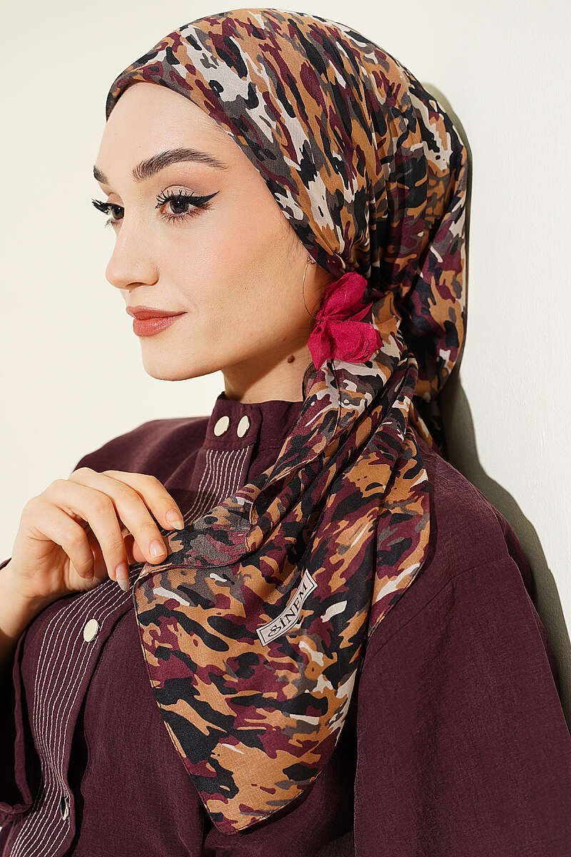 Camouflage Pattern Soft Scarf Black – Bild 2