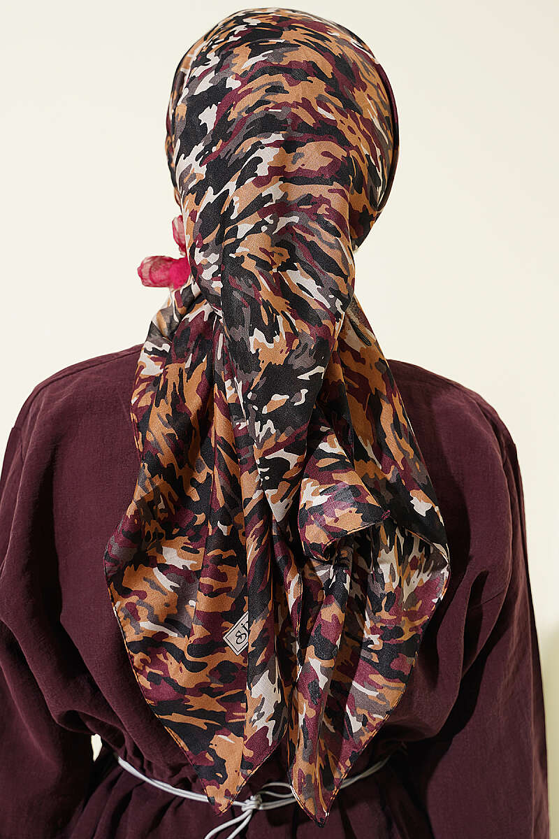 Camouflage Pattern Soft Scarf Black – Bild 3